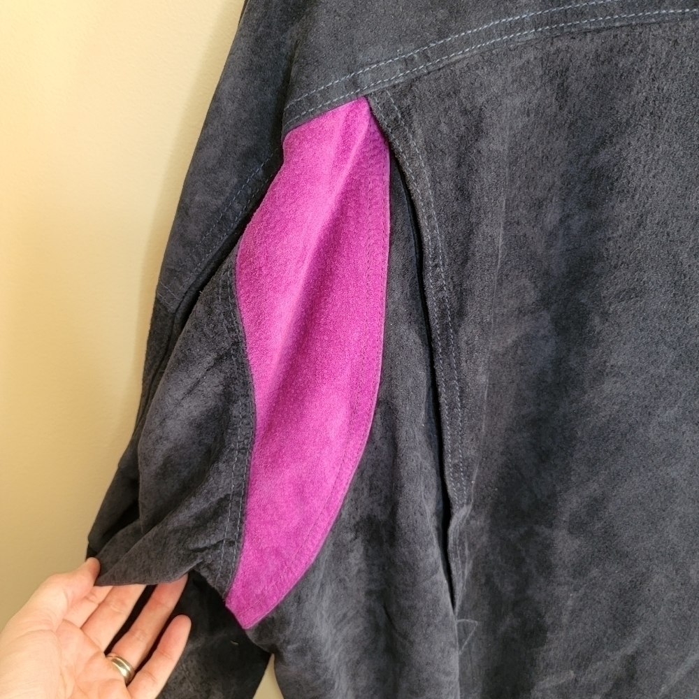 Avanti Colorblock Suede Jacket Size Large - Picture 4 of 10